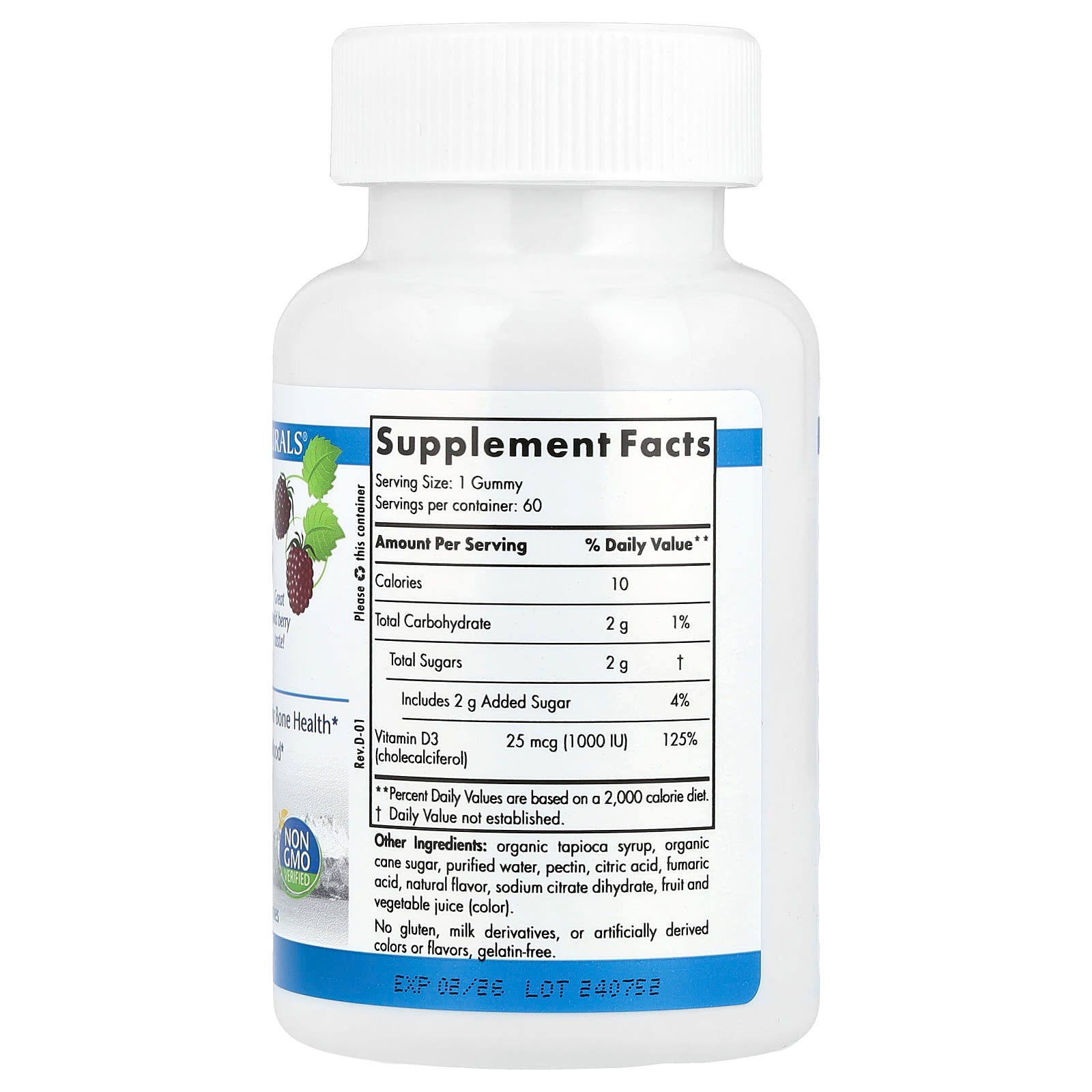 Nordic Naturals, Vitamin D3 Gummies, Wild Berry, 1,000 IU, 60 Gummies - Image 2