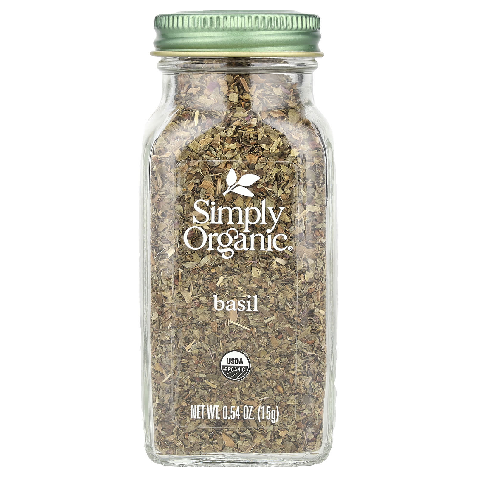 Simply Organic, Basil, 0.54 oz (15 g) - Image 1
