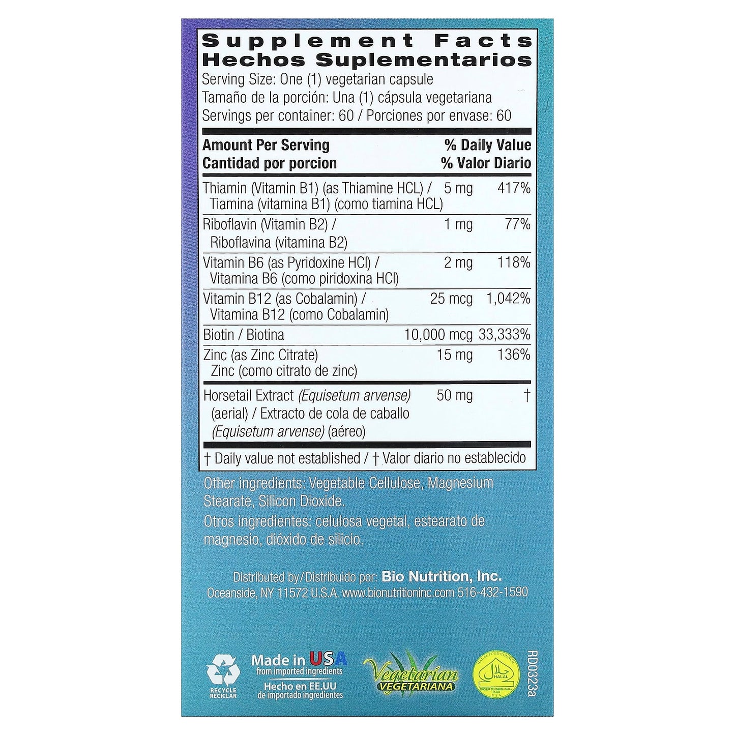 Biotin 10,000 Plus for Hair Growth and Thickness - 60 Vegetarian Capsules - Image 2
