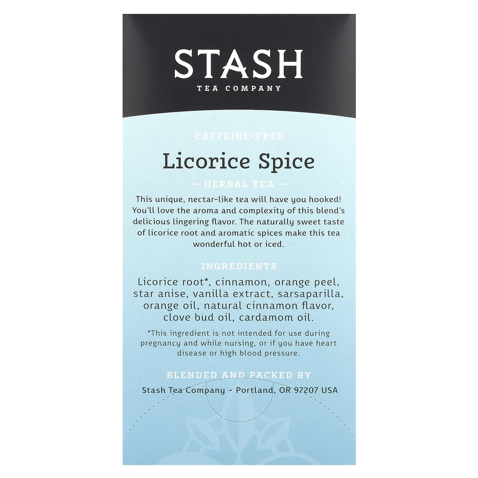 Stash Tea, Herbal Tea, Licorice Spice, Caffeine Free, 20 Tea Bags, 1.2 oz (36 g) - Image 2