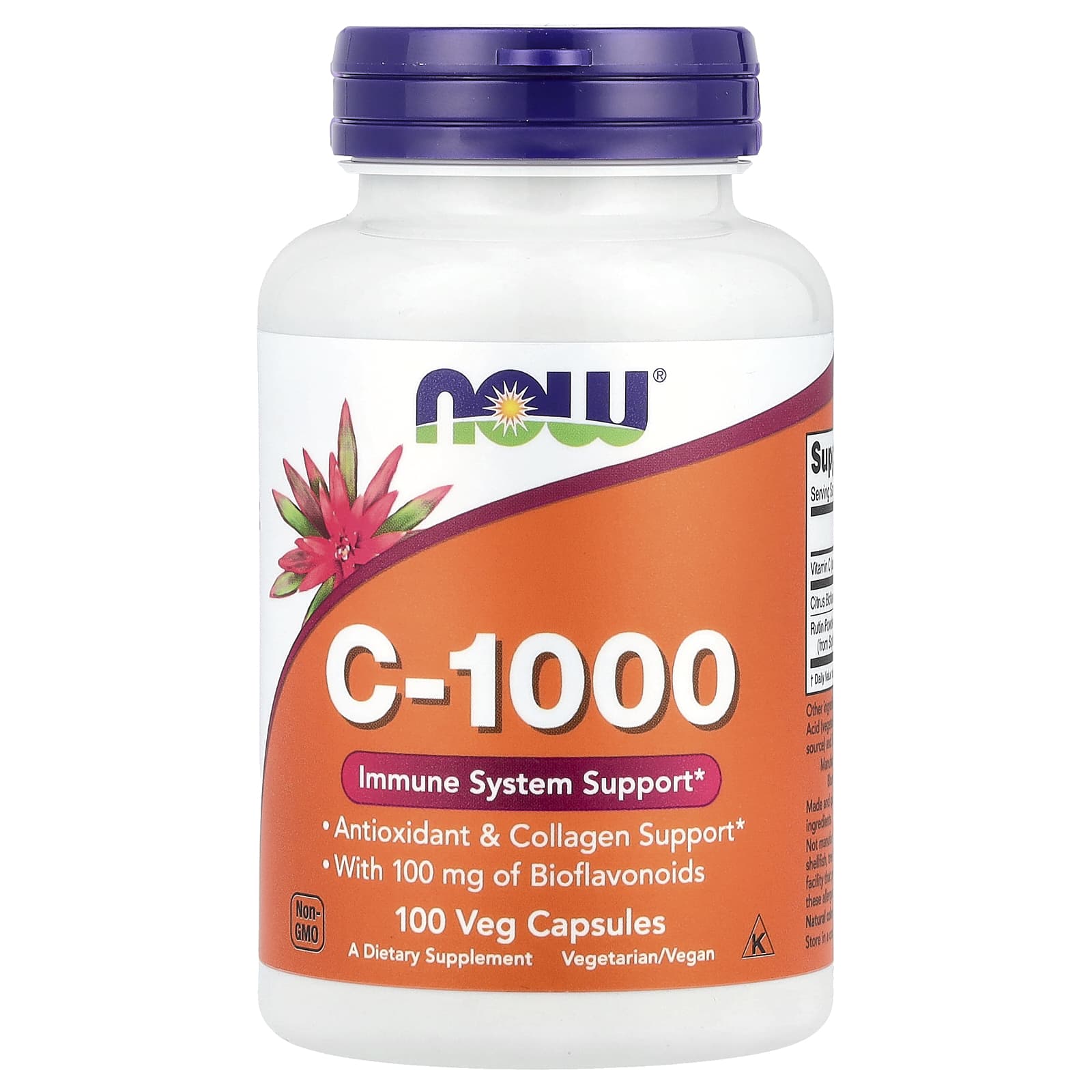 NOW Foods, C-1000, 100 Veg Capsules - Image 1