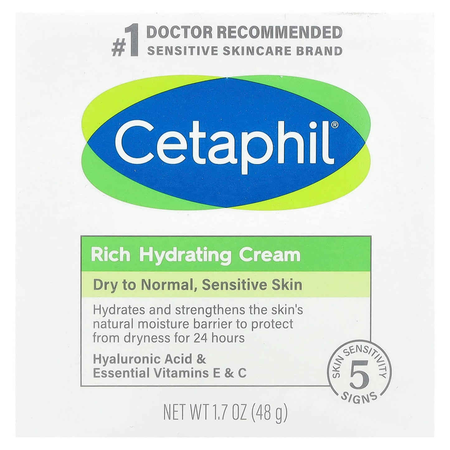 Soothe Sensitive Skin with Cetaphil Hydrating Cream, 48g - Image 2