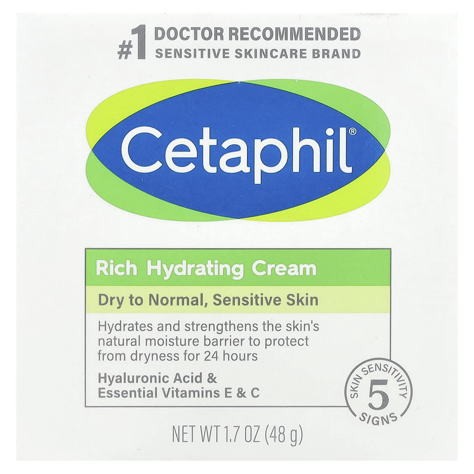 Soothe Sensitive Skin with Cetaphil Hydrating Cream, 48g - Image 2