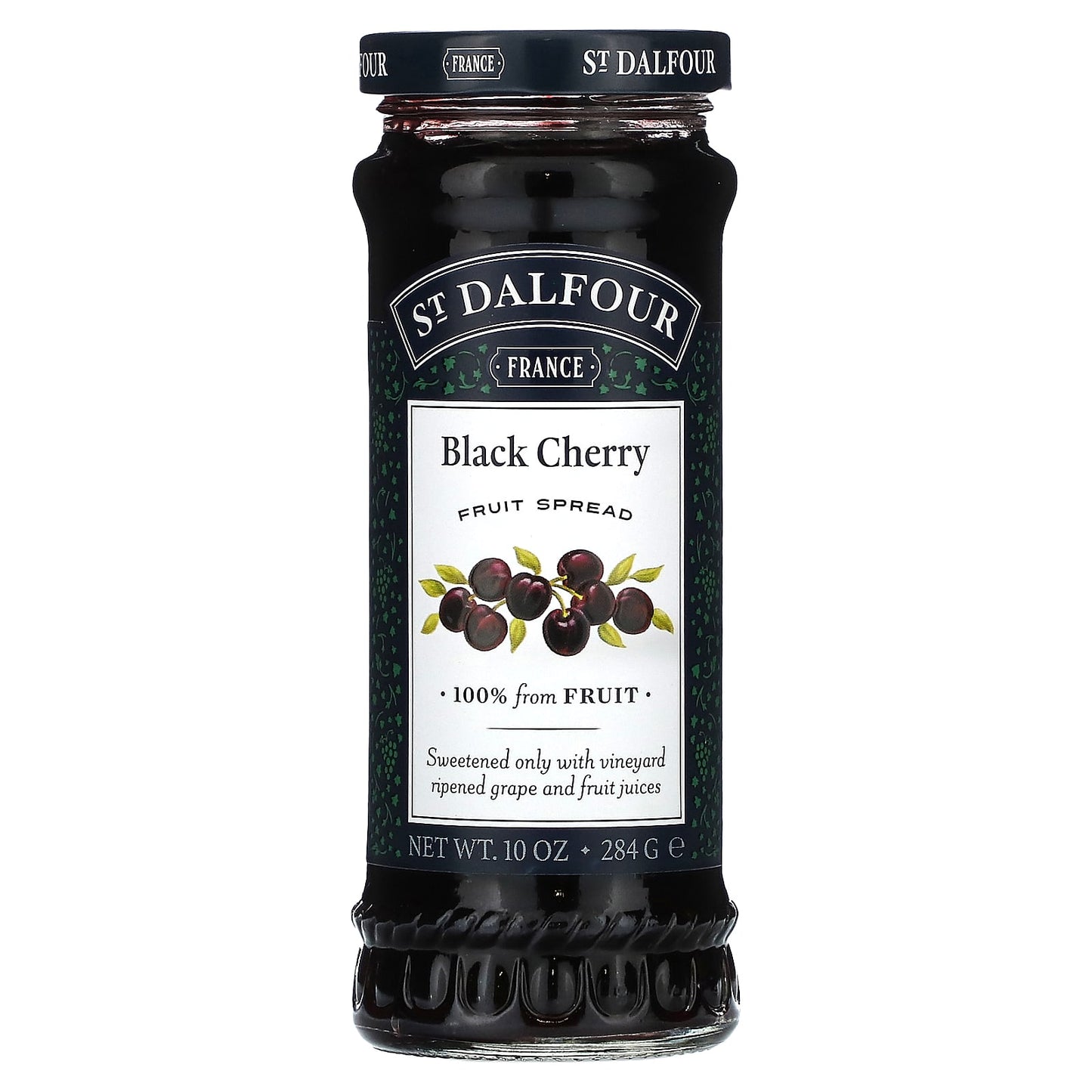 St. Dalfour, Black Cherry Fruit Spread, 10 oz (284 g) - Image 1