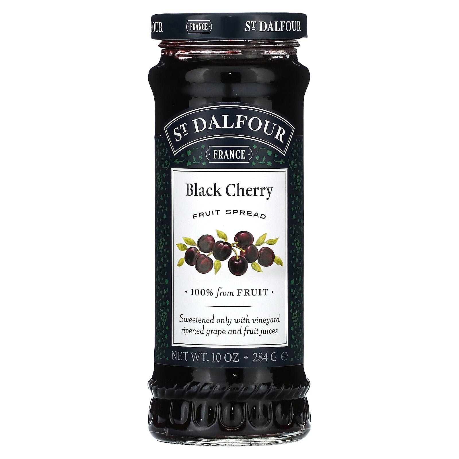 St. Dalfour, Black Cherry Fruit Spread, 10 oz (284 g) - Image 1