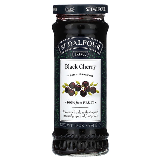 St. Dalfour, Black Cherry Fruit Spread, 10 oz (284 g) - Image 1