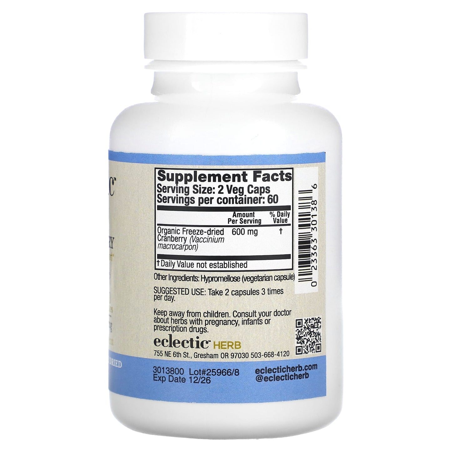 Cranberry Urinary Tract Support, 300mg Per Capsule, Vegan, Gluten Free - Image 2