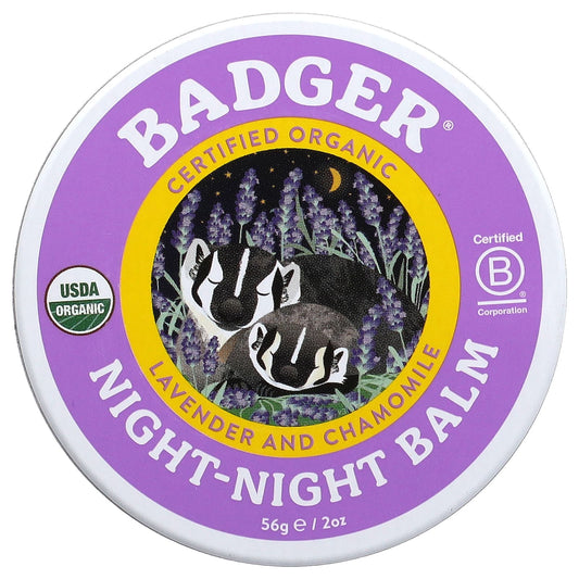 Badger Organic Night-Night Balm for Kids, Lavender & Chamomile, 2oz - Image 1