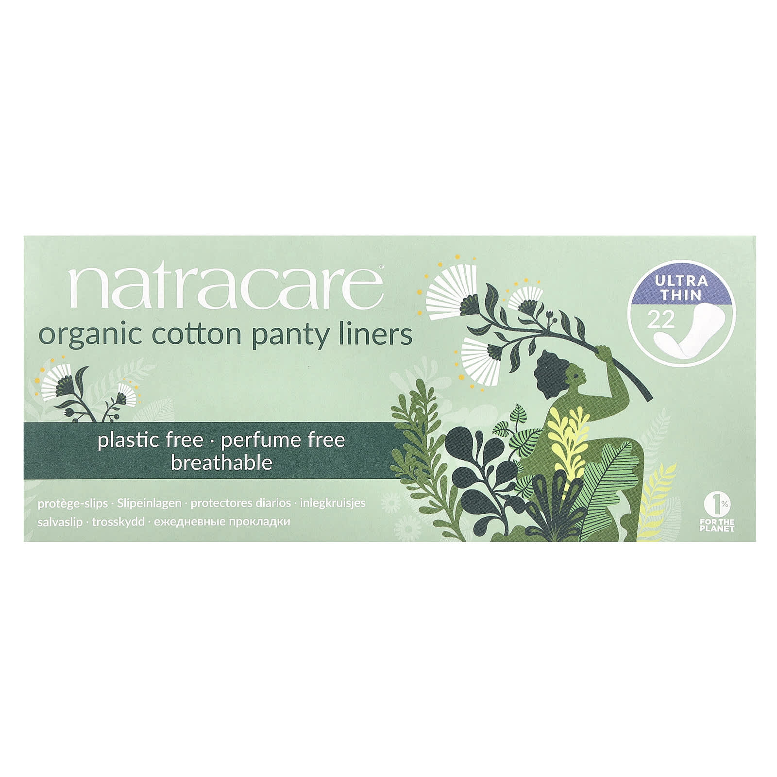 Natracare, Organic Cotton Panty Liners, Ultra Thin, 22 Liners - Image 1