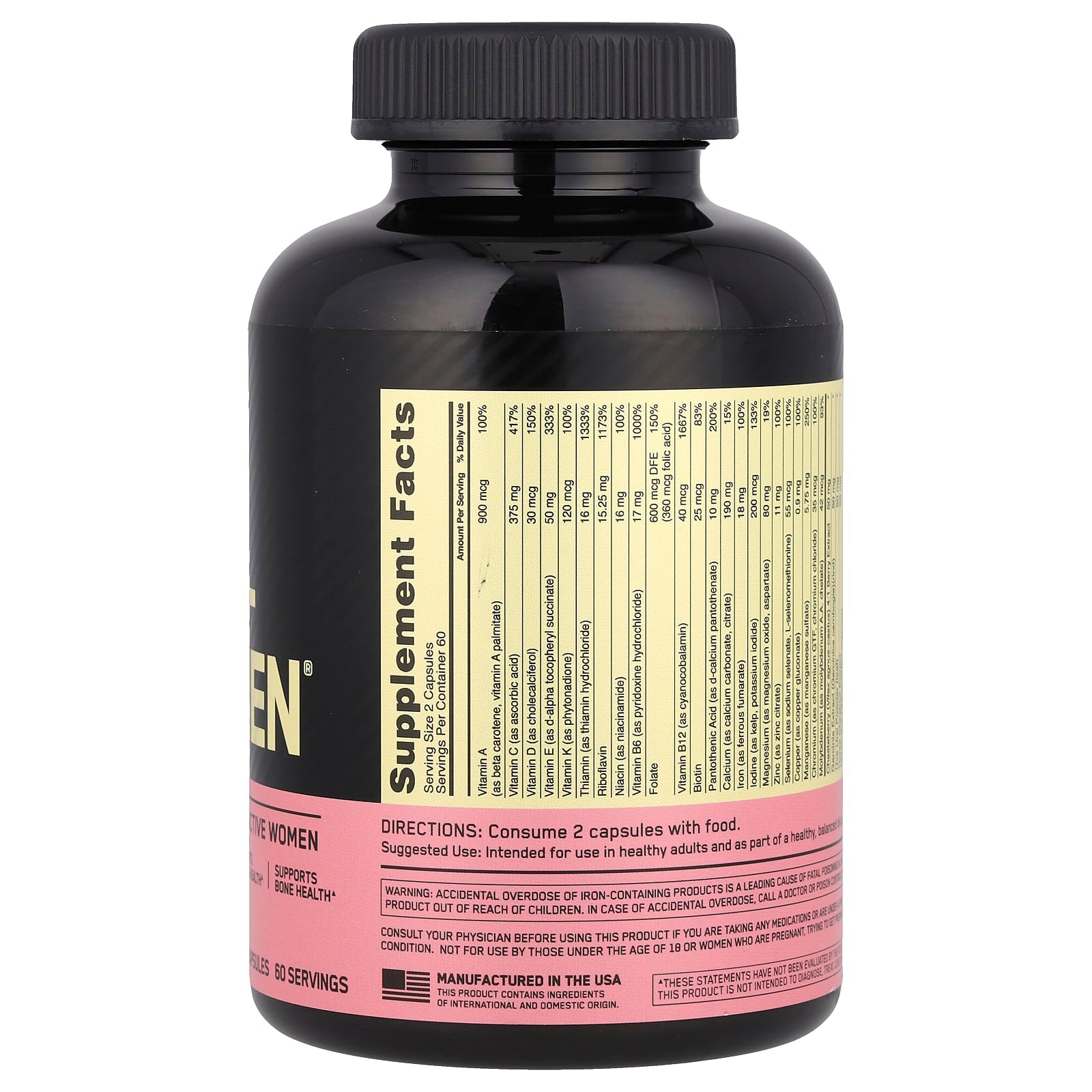 Optimum Nutrition, Opti-Women®, Multivitamin for Active Women, 120 Capsules - Image 2