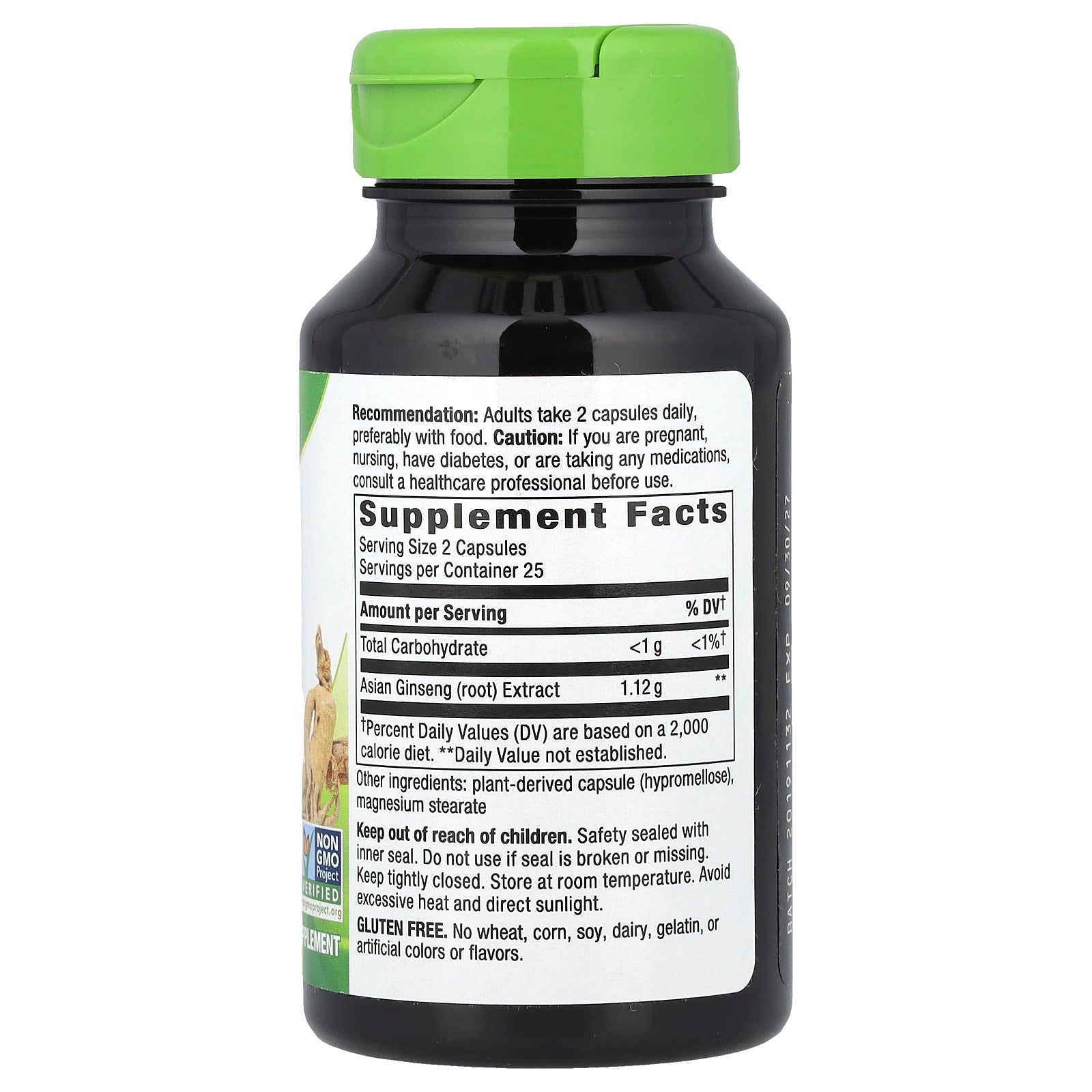 Nature's Way, Asian Ginseng, 50 Vegan Capsules (560 mg per Capsule) - Image 2