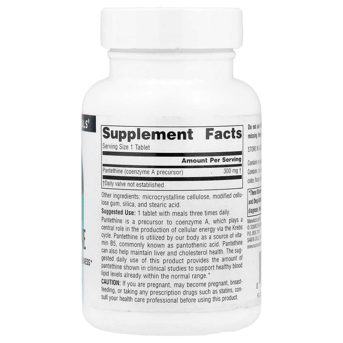 Source Naturals, Pantethine, 300 mg, 90 Tablets - Image 2