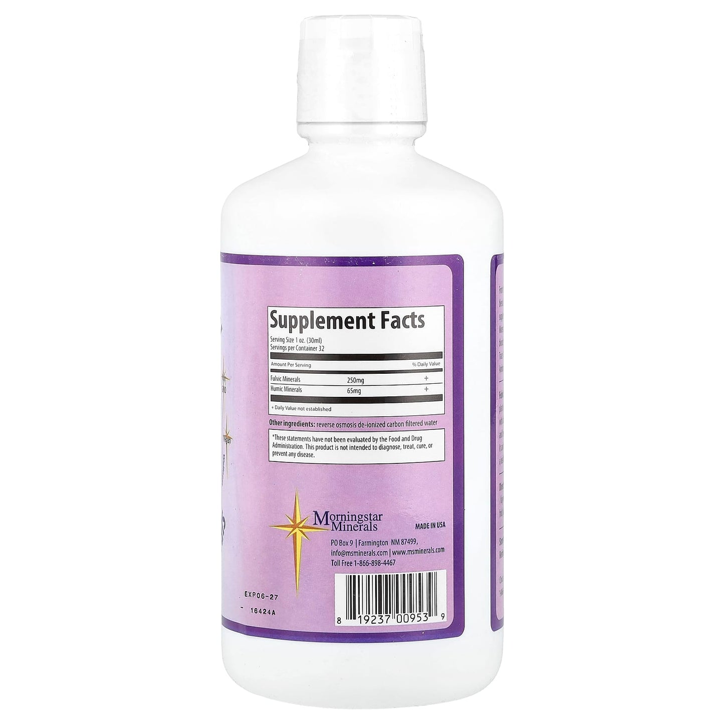 Morningstar Minerals, Inner Vitality, Fulvic/Humic Minerals, 32 oz (946 ml) - Image 2