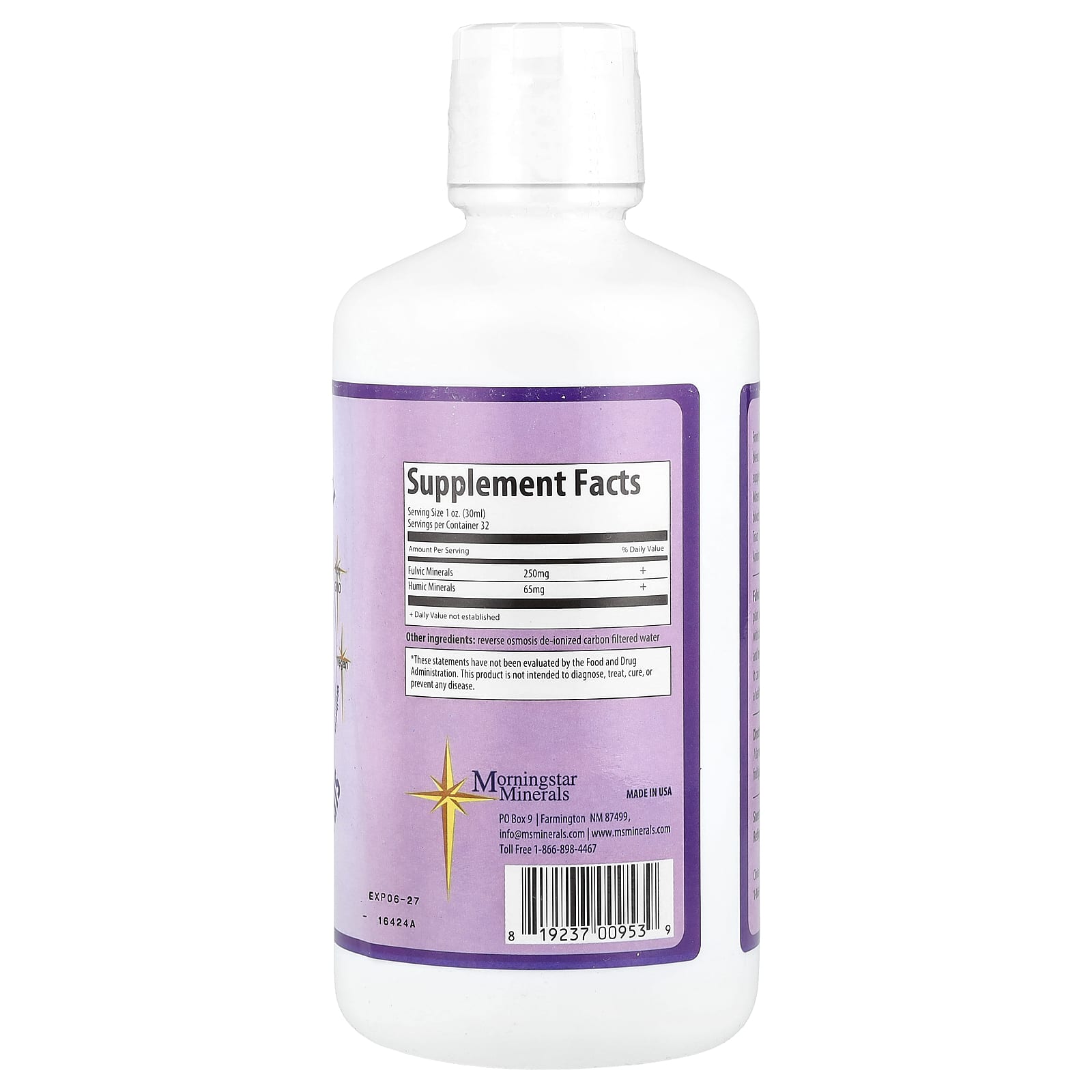 Morningstar Minerals, Inner Vitality, Fulvic/Humic Minerals, 32 oz (946 ml) - Image 2