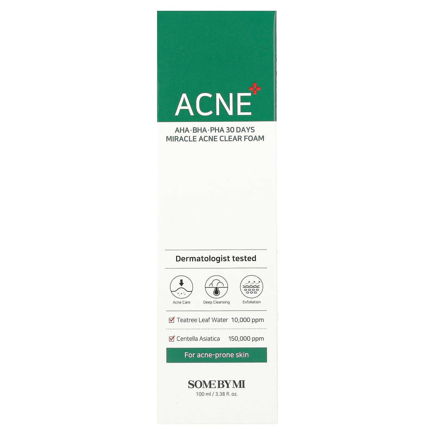 SOME BY MI, AHA, BHA, PHA 30 Days Miracle Acne Clear Foam, 3.38 fl oz (100 ml) - Image 2