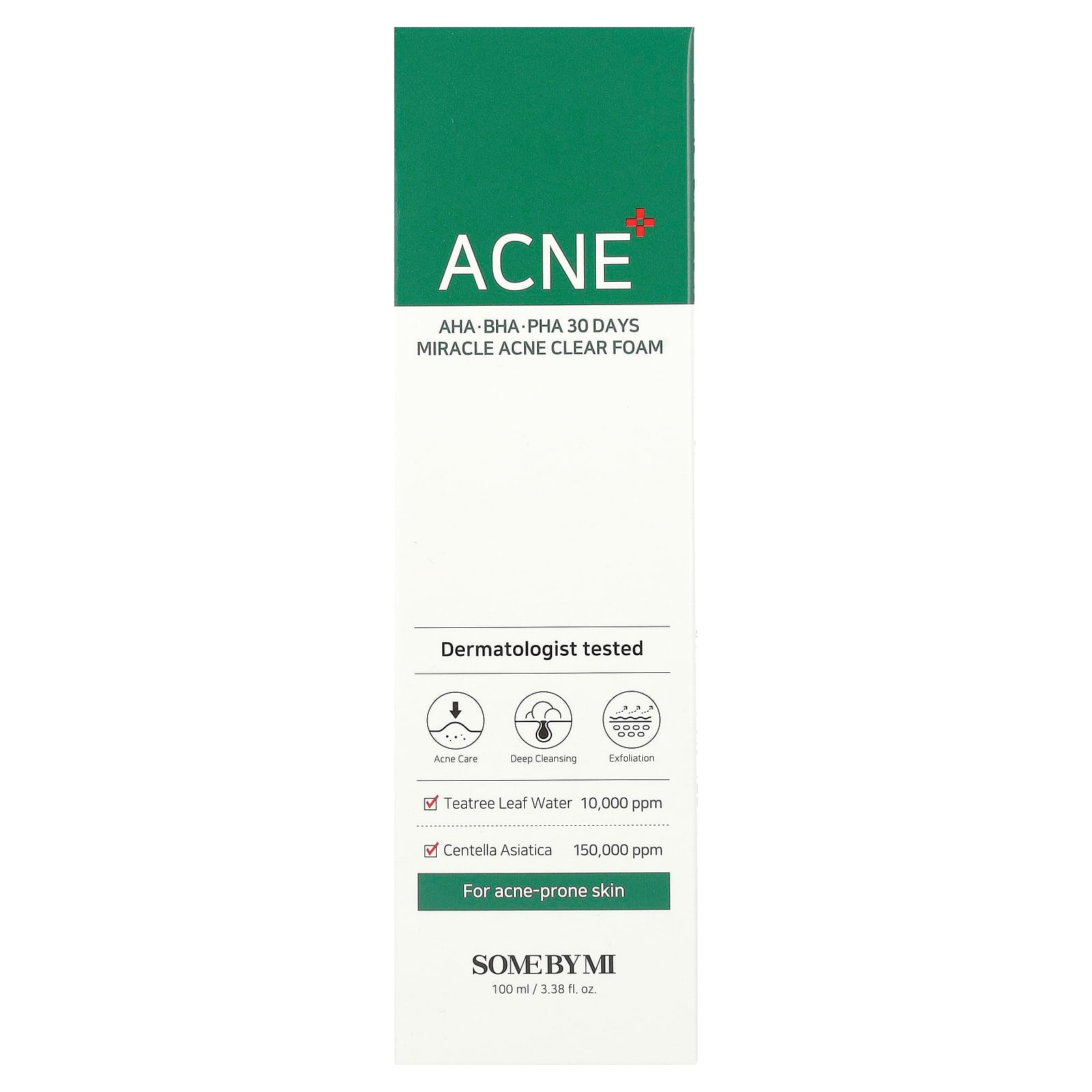 SOME BY MI, AHA, BHA, PHA 30 Days Miracle Acne Clear Foam, 3.38 fl oz (100 ml) - Image 2
