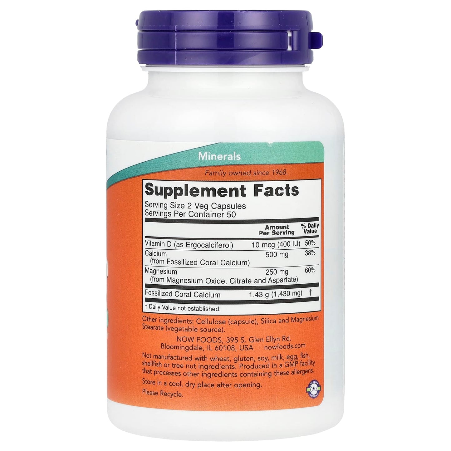 NOW Foods, Coral Calcium Plus, 100 Veg Capsules - Image 2