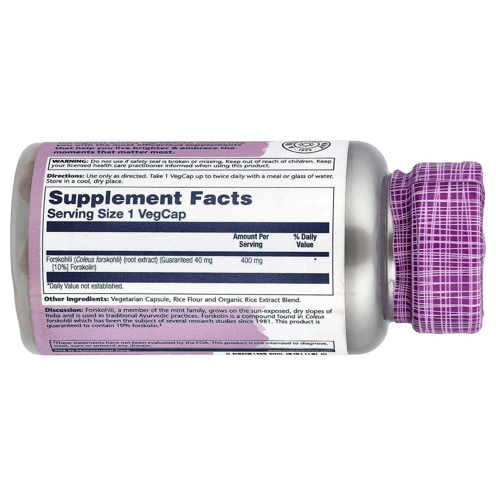 Solaray, Super Forskohlii, 400 mg, 60 VegCaps - Image 2