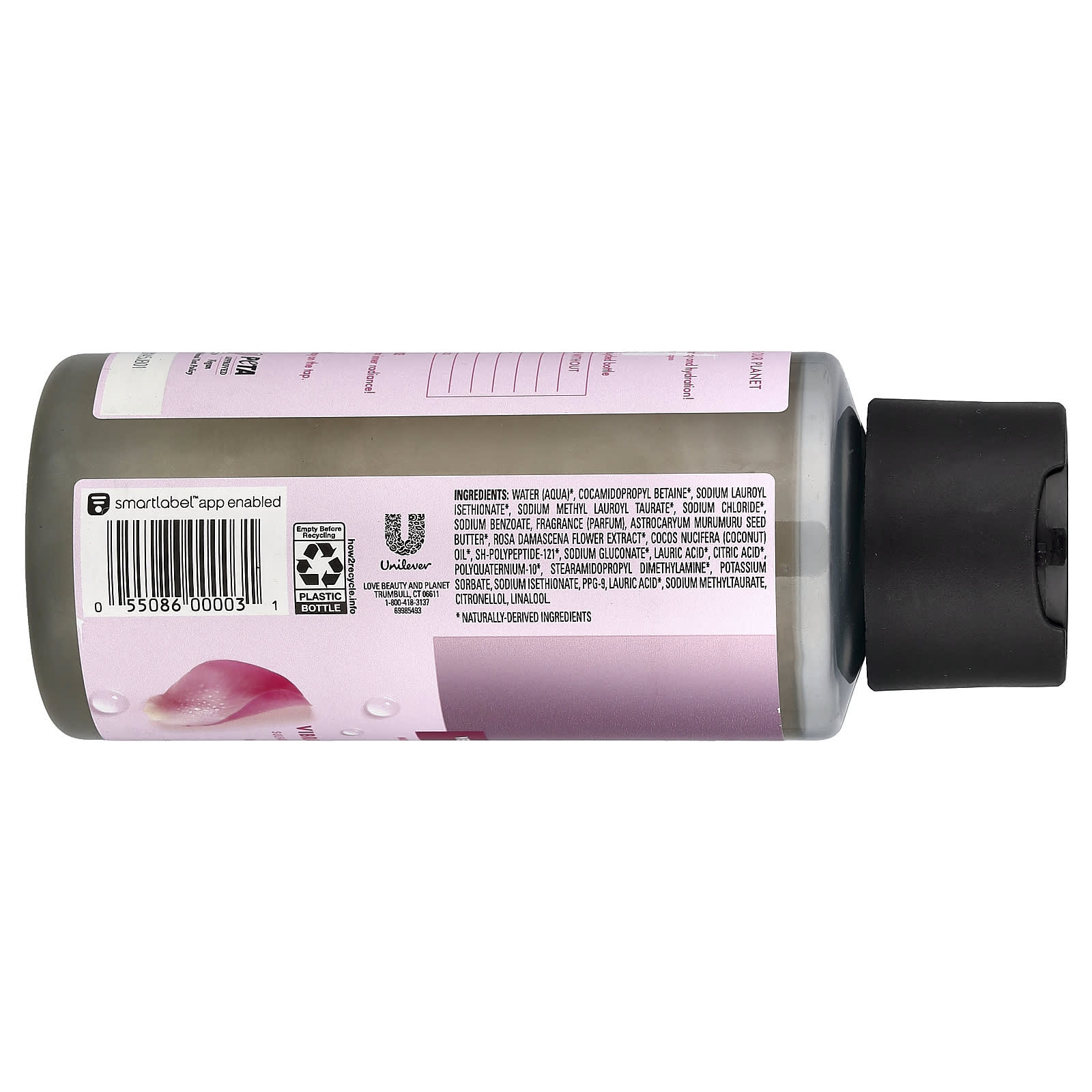 Love Beauty and Planet, Vegan Shampoo, Collagen + Complex, For Color-Treated Hair, Murumuru Butter & Rose , 13.5 fl oz (400 ml) - Image 2