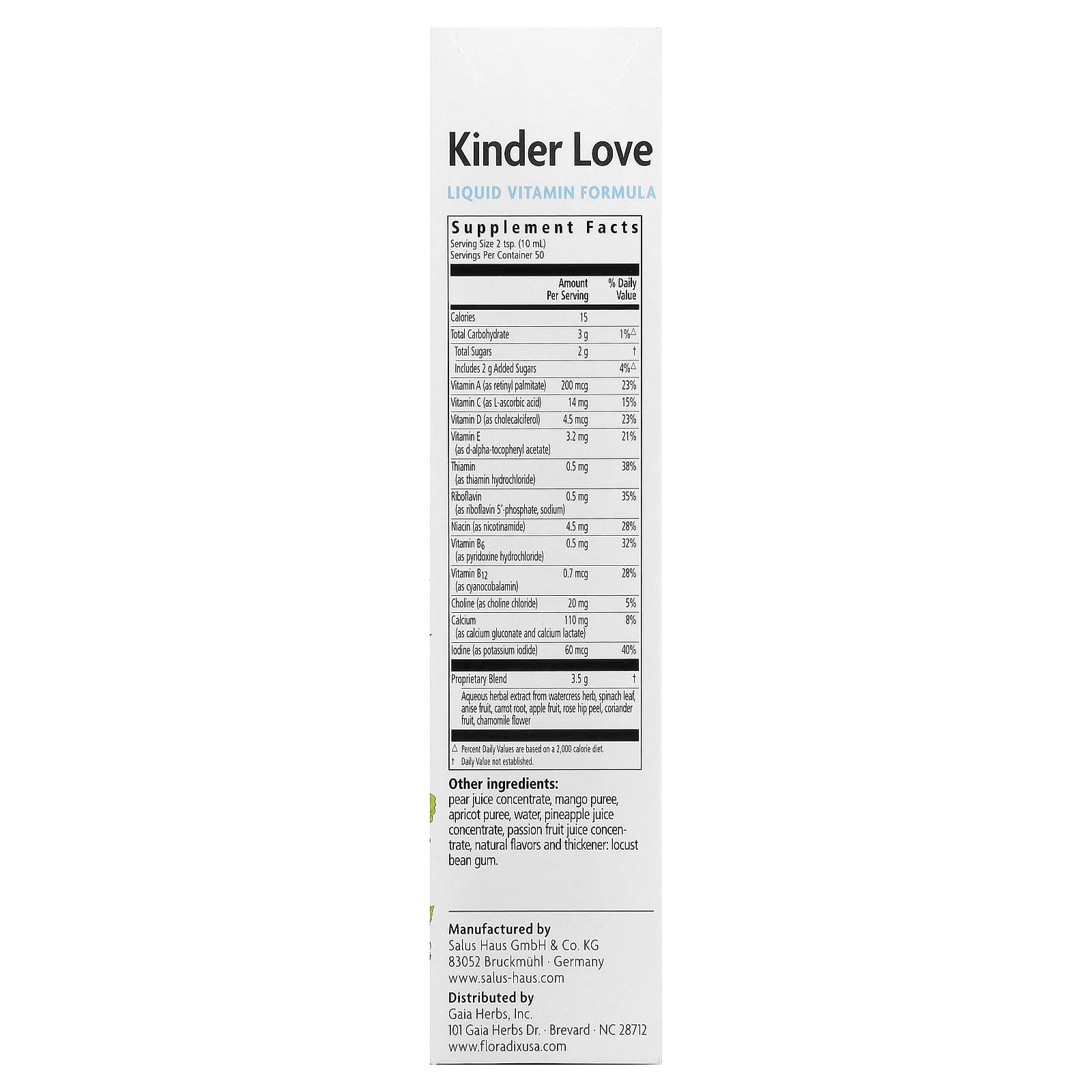 Floradix Kinder Love Children's Multivitamin Liquid 16.9 fl oz - Image 2