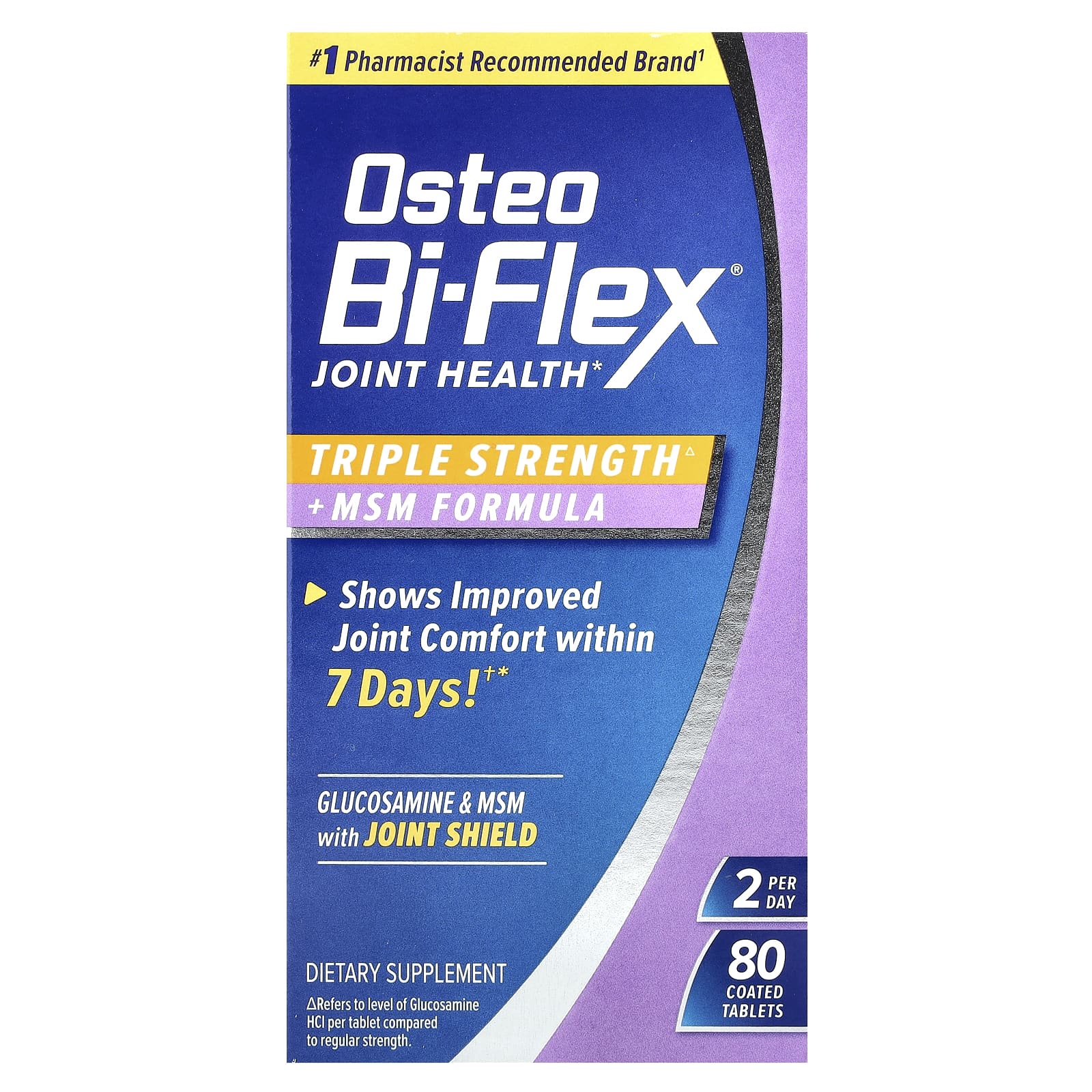 Osteo Bi-Flex, Joint Health, Triple Strength + MSM Formula, 80 Coated Tablets - Image 1