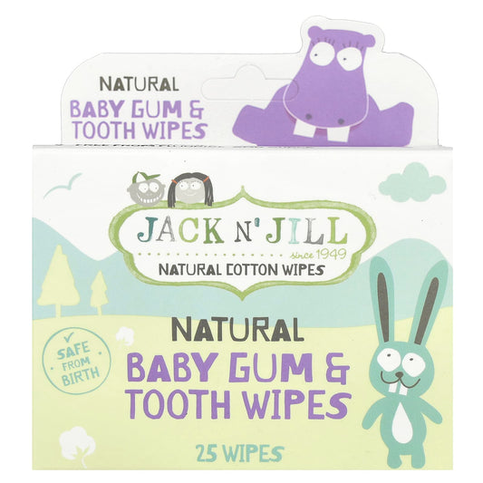 Natural Baby Gum & Tooth Wipes by Jack n' Jill | 25 Wipes - Image 1