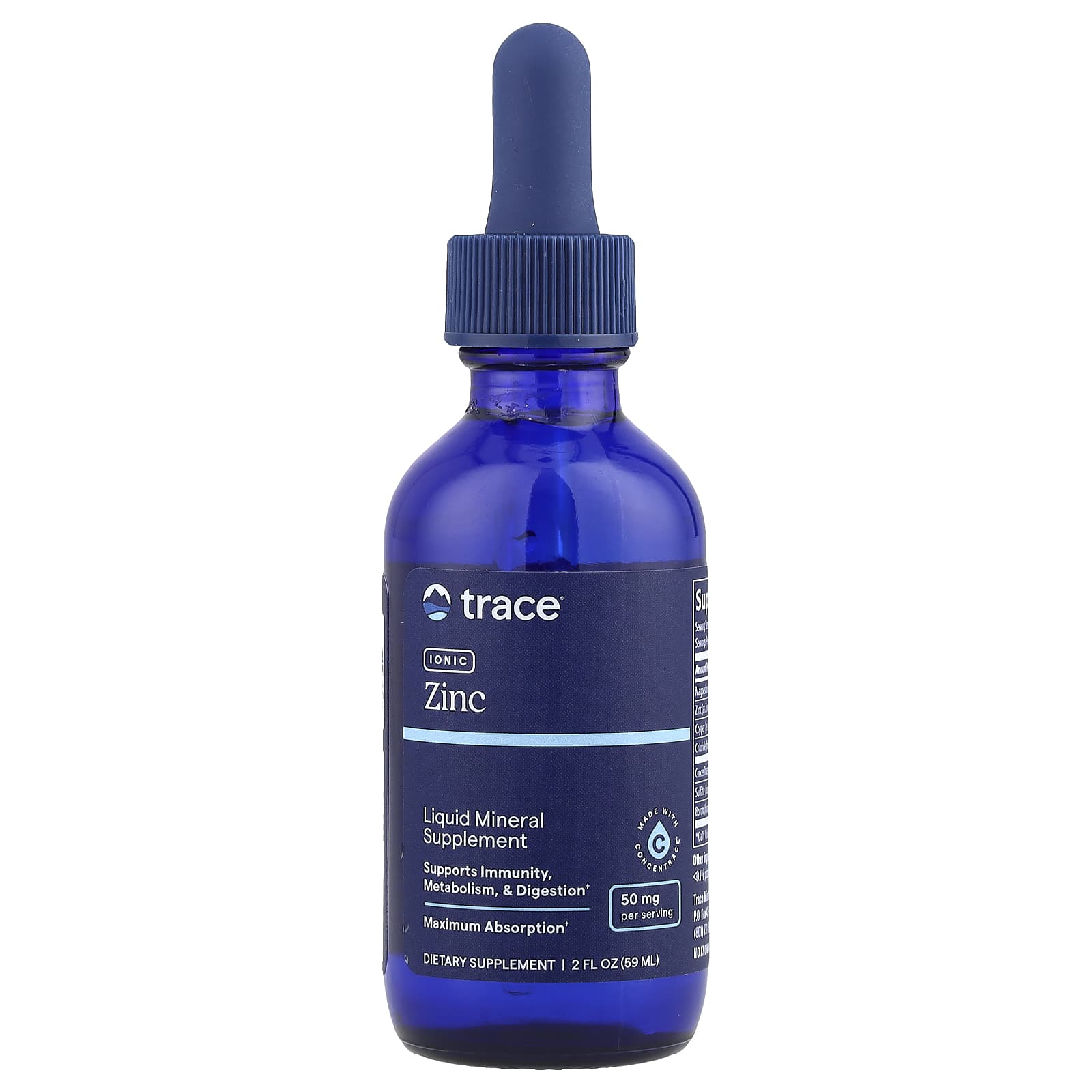 Trace, Ionic Zinc, 50 mg, 2 fl oz (59 ml) - Image 1