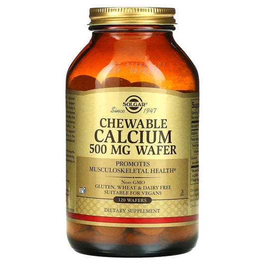 Solgar, Chewable Calcium, 500 mg, 120 Wafers - Image 1