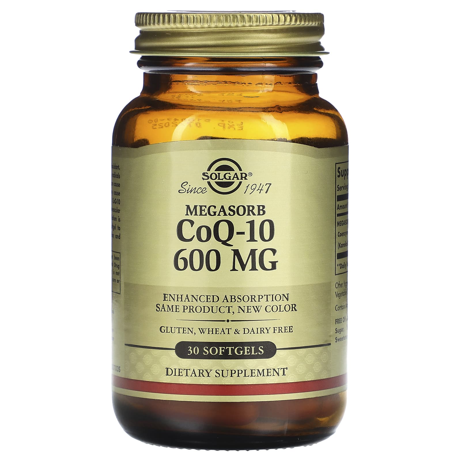 Solgar, Megasorb CoQ-10, 600 mg, 30 Softgels - Image 1