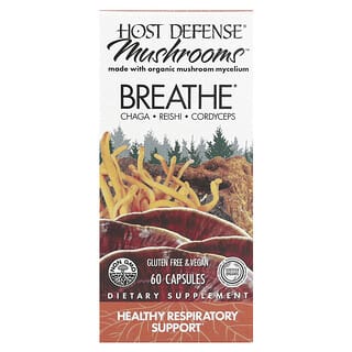 Host Defense Breathe Mushroom Capsules for Healthy Respiration
