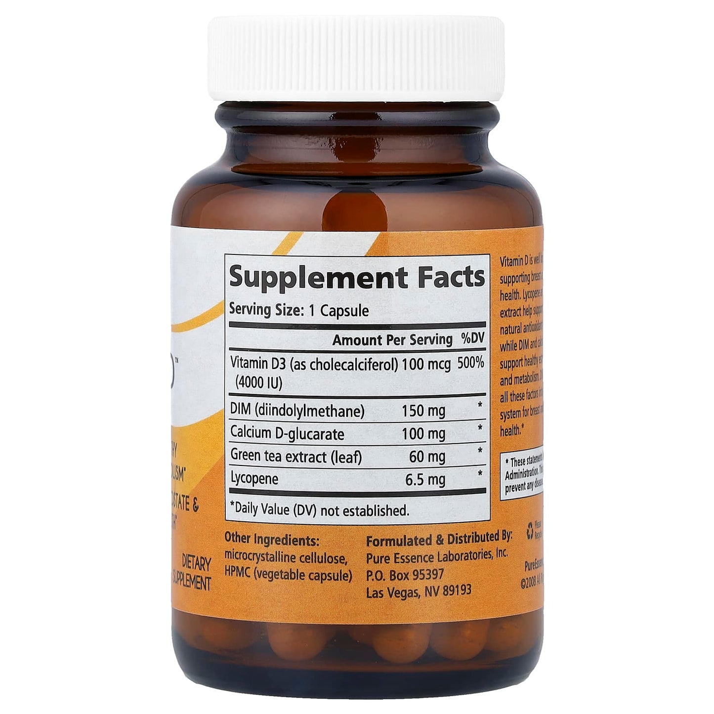 Pure Essence, DIM-D™, 30 Vegi-Caps - Image 2