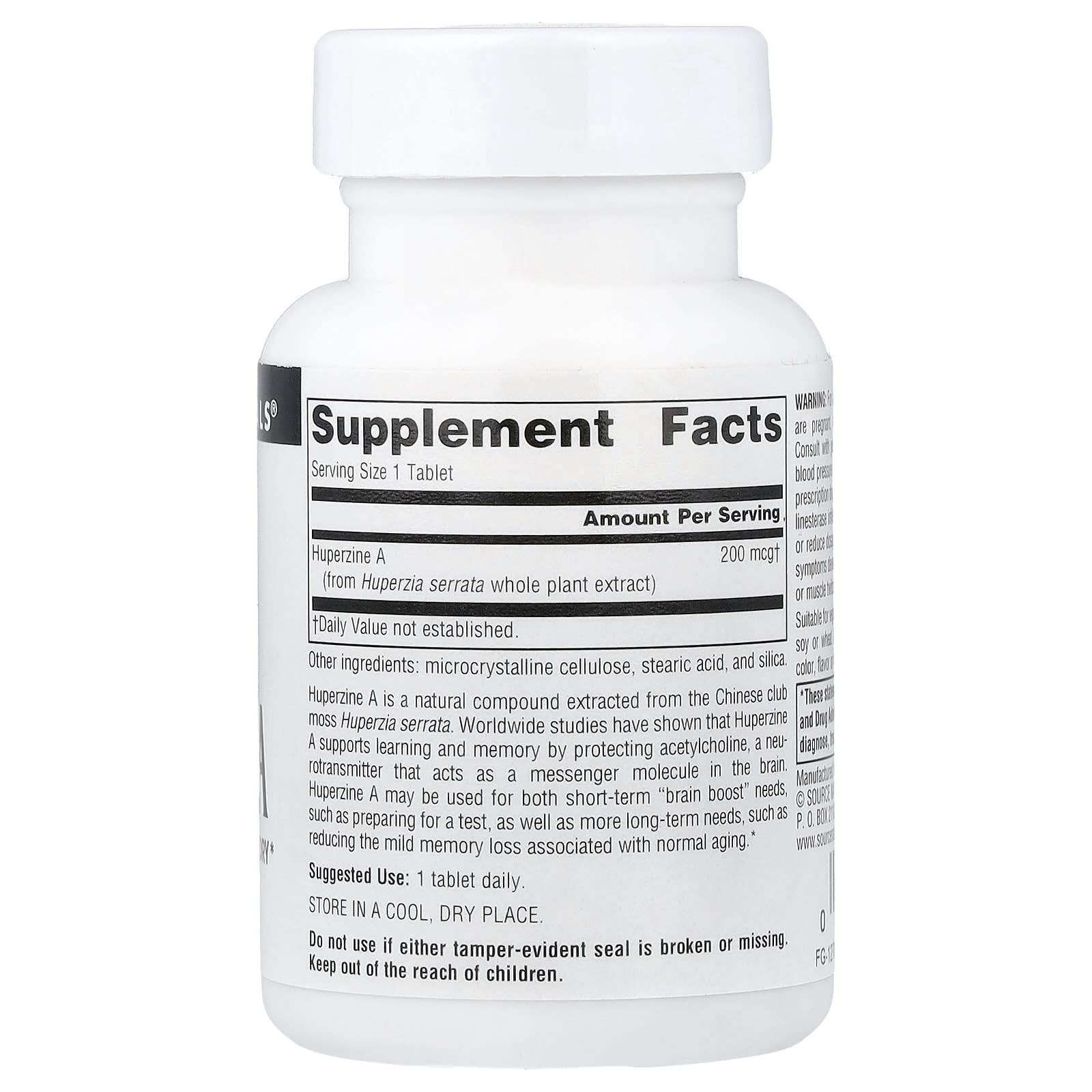 Source Naturals, Huperzine A, 200 mcg, 120 Tablets - Image 2