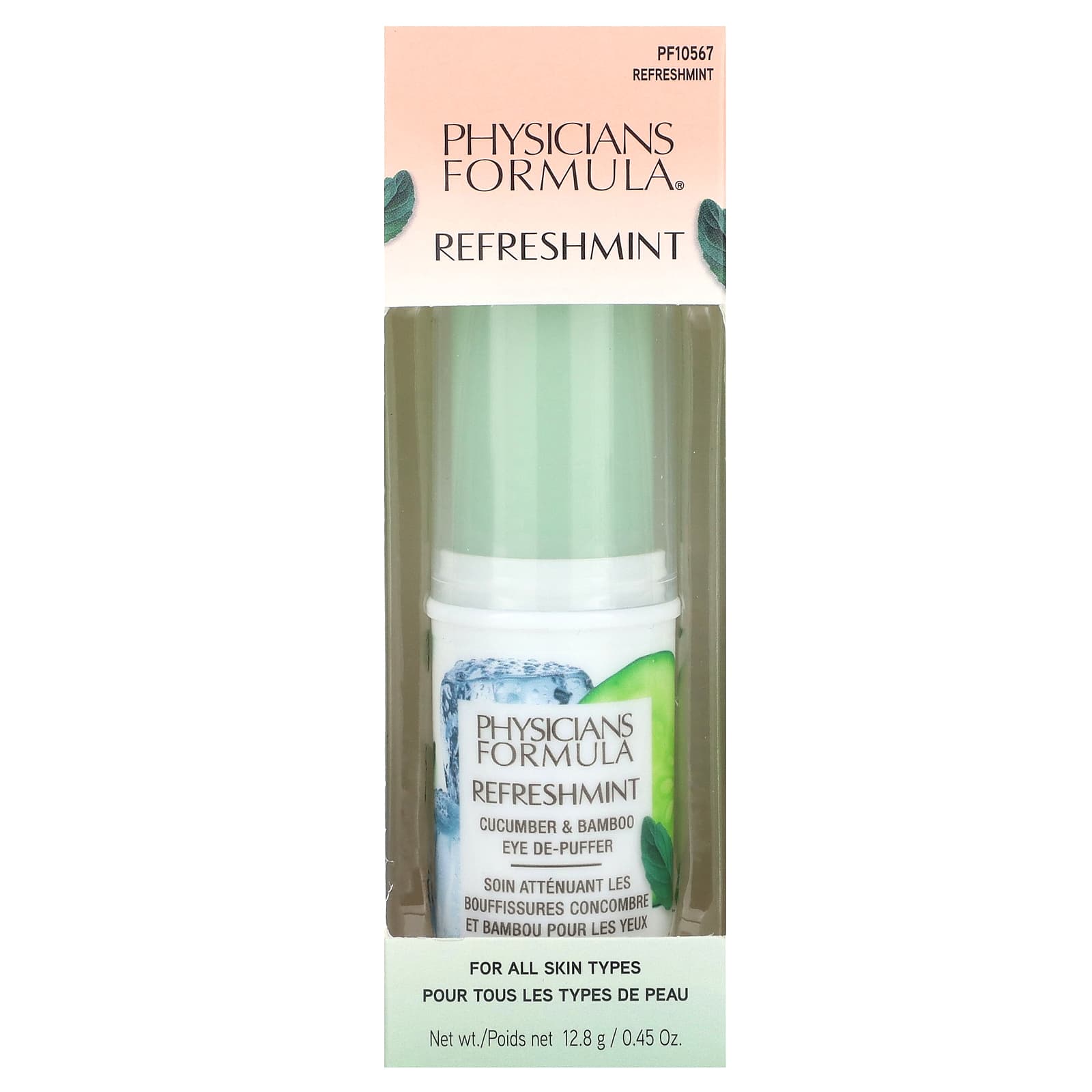 Physicians Formula, RefreshMint, Cucumber & Bamboo Eye De-Puffer, 0.45 oz (12.8 g) - Image 2
