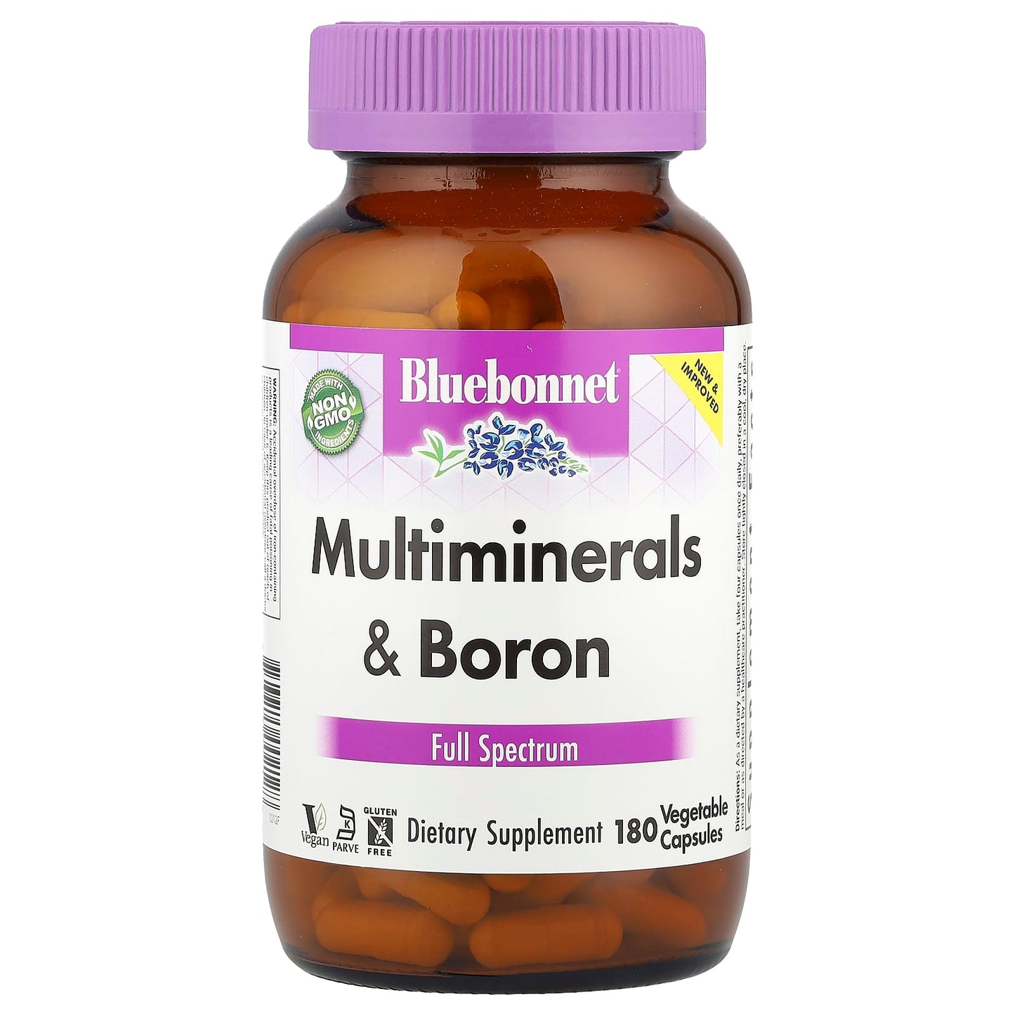 Bluebonnet Multiminerals & Boron Supplement 180 Capsules - Image 1