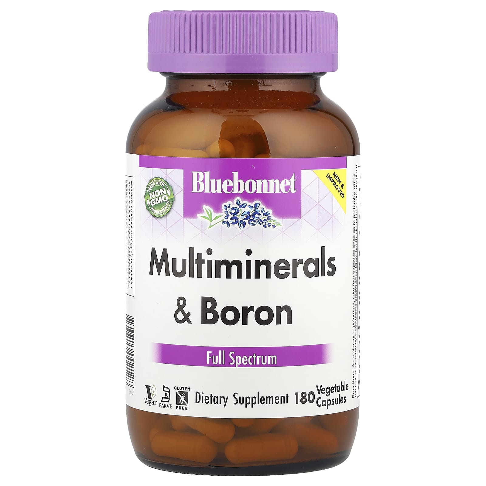 Bluebonnet Multiminerals & Boron Supplement 180 Capsules - Image 1