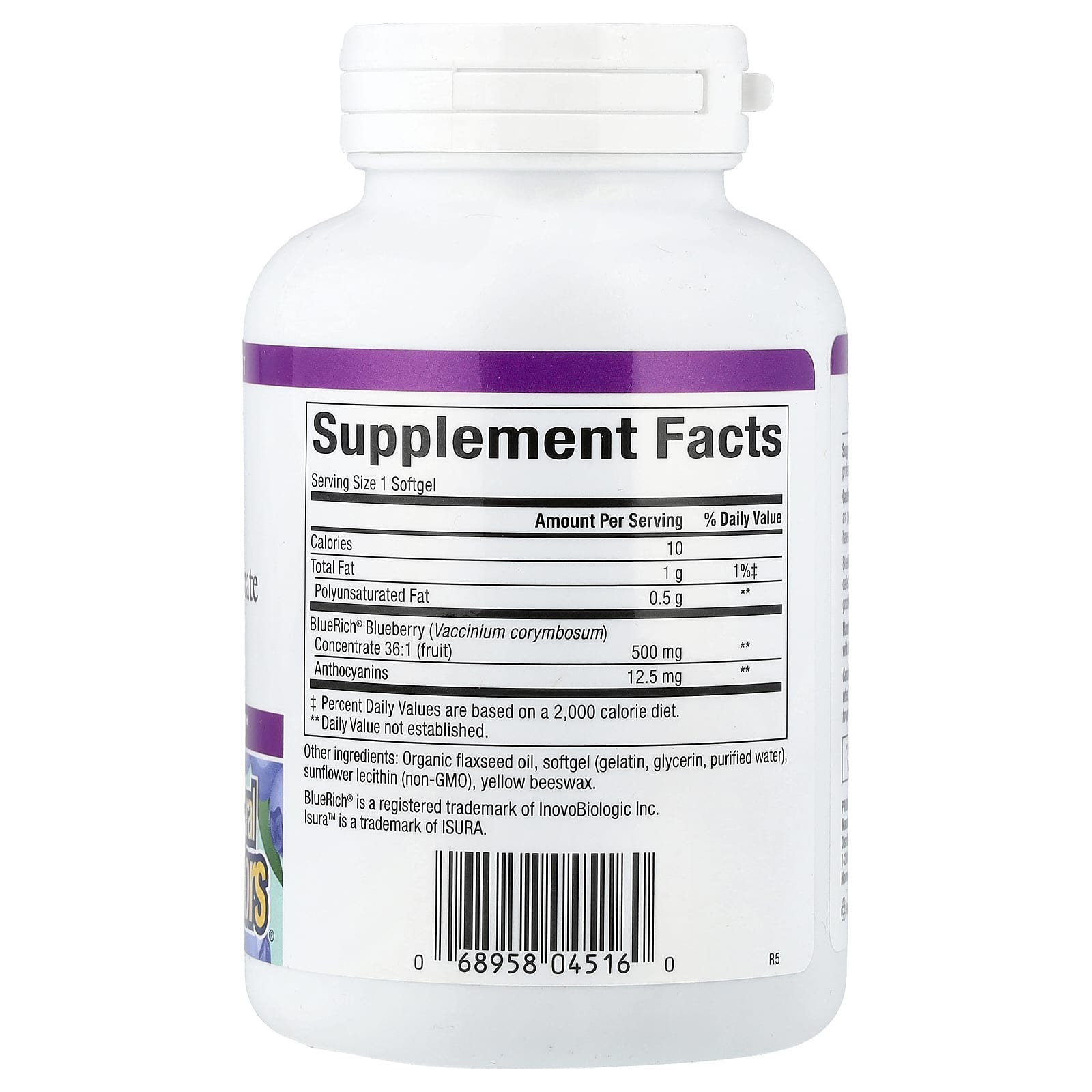 Natural Factors, BlueRich®, Super Strength Blueberry Concentrate, 500 mg, 90 Softgels - Image 2