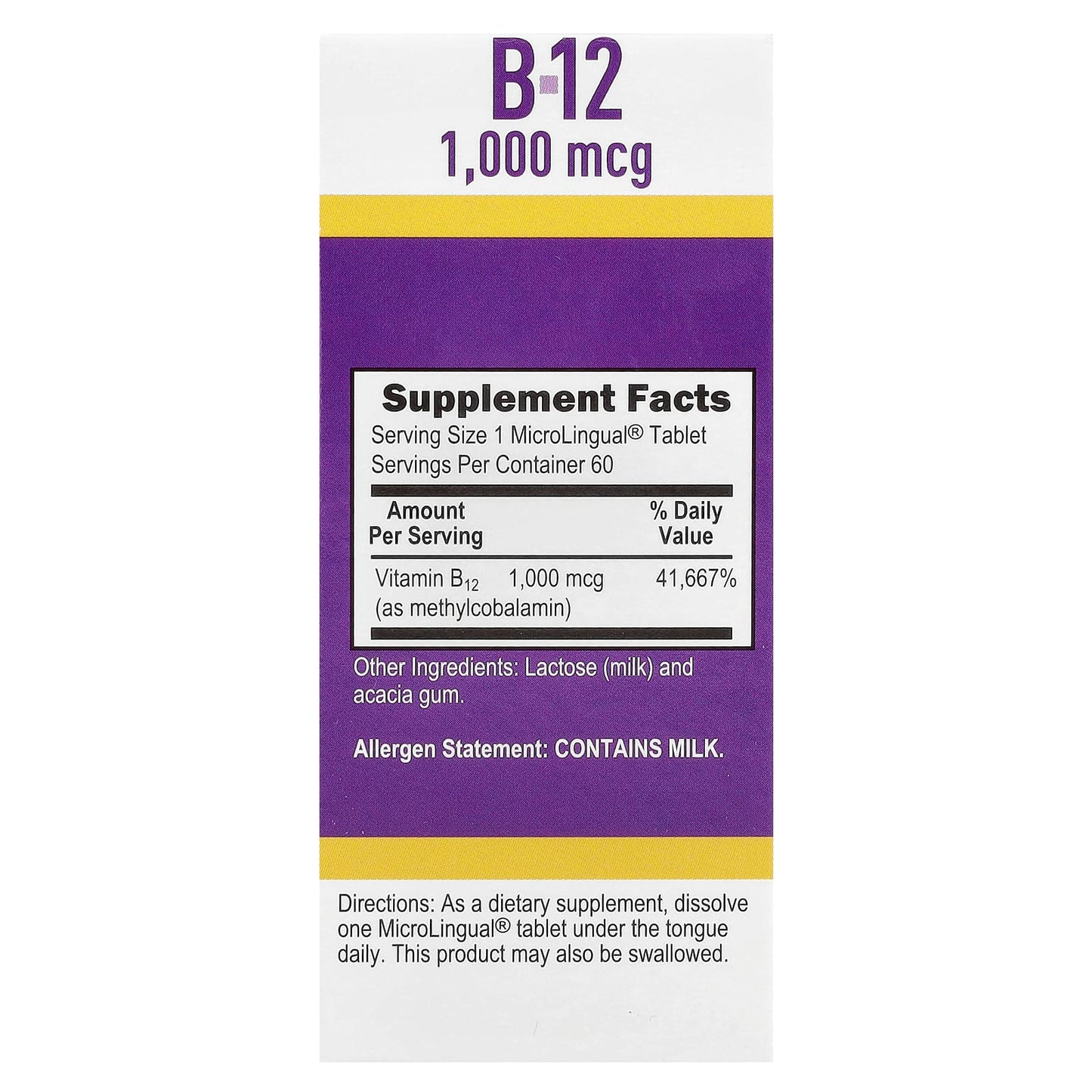 Superior Source, Methylcobalamin B-12, 1,000 mcg, 60 MicroLingual® Instant Dissolve Tablets - Image 2