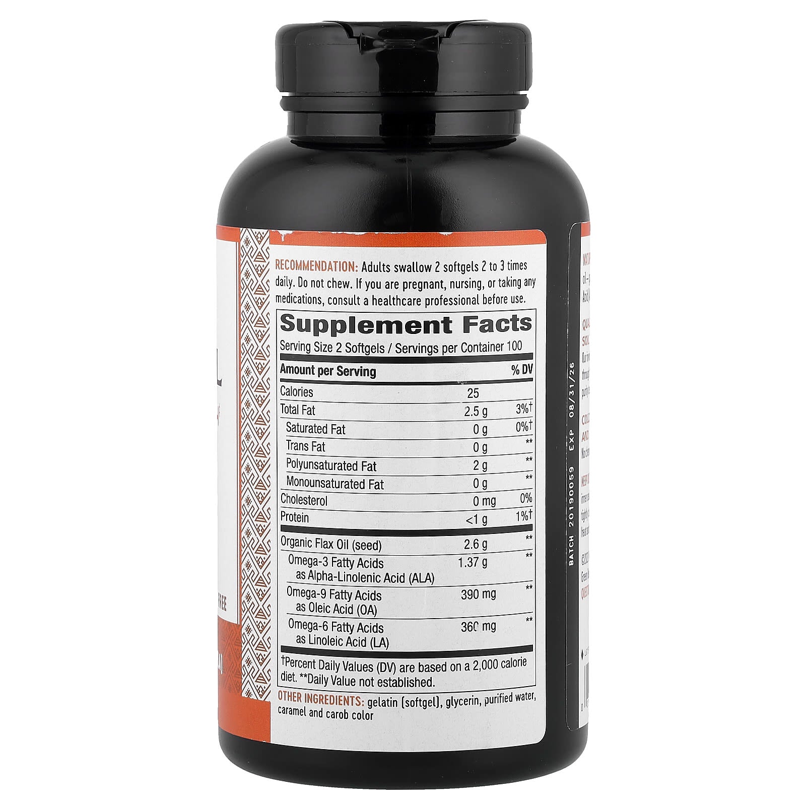 Nature's Way, Flax Oil, Max Strength, 200 Softgels (1,300 mg per Softgel) - Image 2