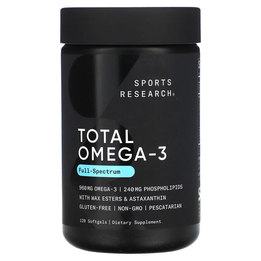 Sports Research, Total Omega-3, 120 Softgels - Image 1