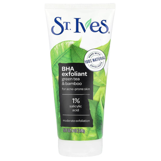 St. Ives, BHA Exfoliant, Green Tea & Bamboo, For Acne-Prone Skin, 6 oz (170 g) - Image 1