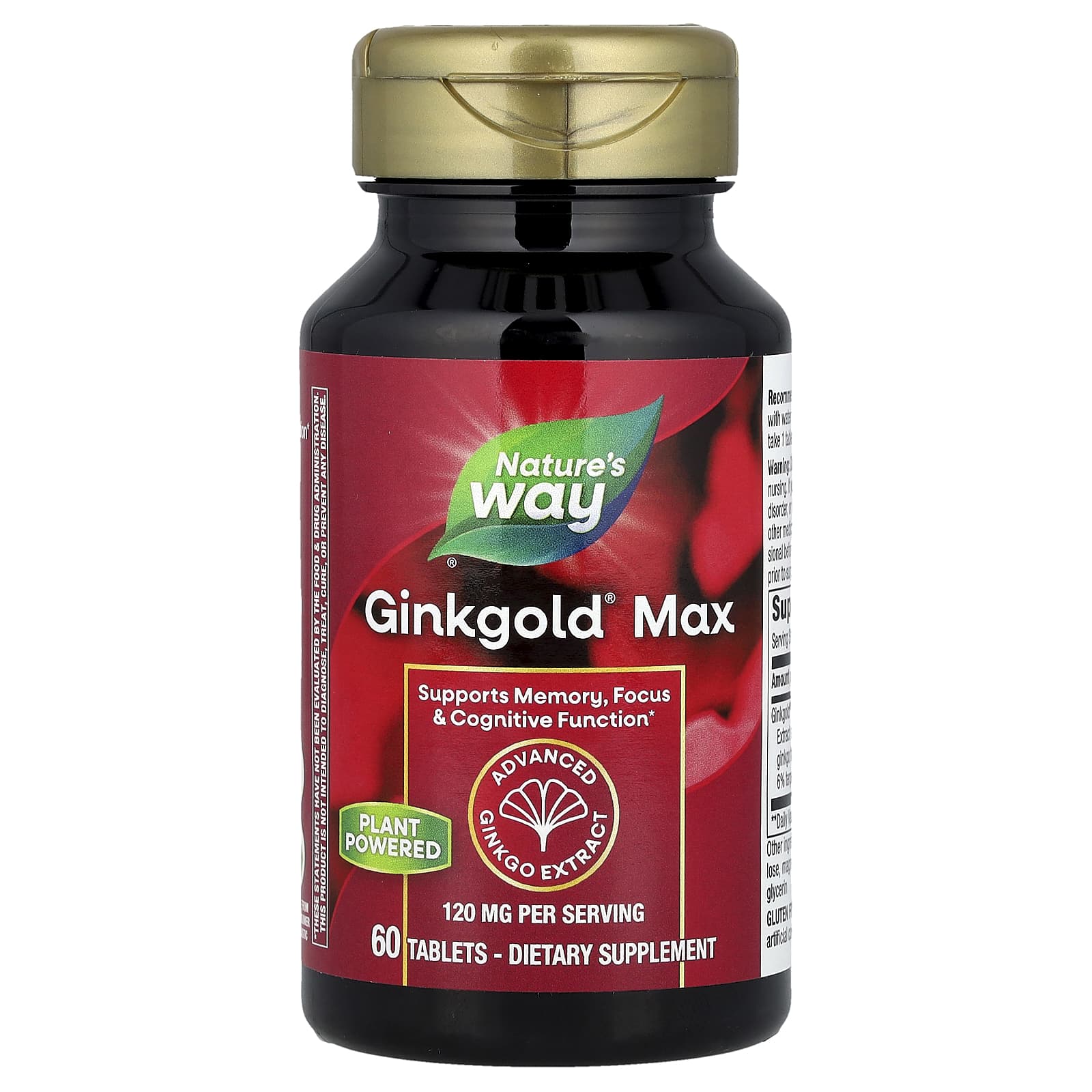 Nature's Way, Ginkgold® Max, 120 mg, 60 Tablets - Image 1