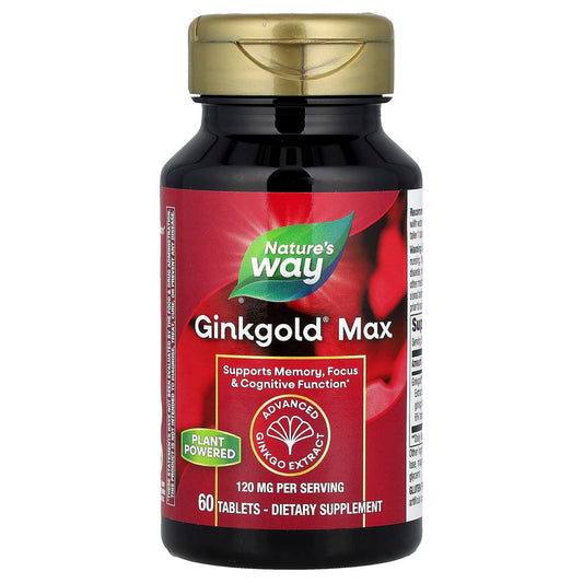 Nature's Way, Ginkgold® Max, 120 mg, 60 Tablets - Image 1