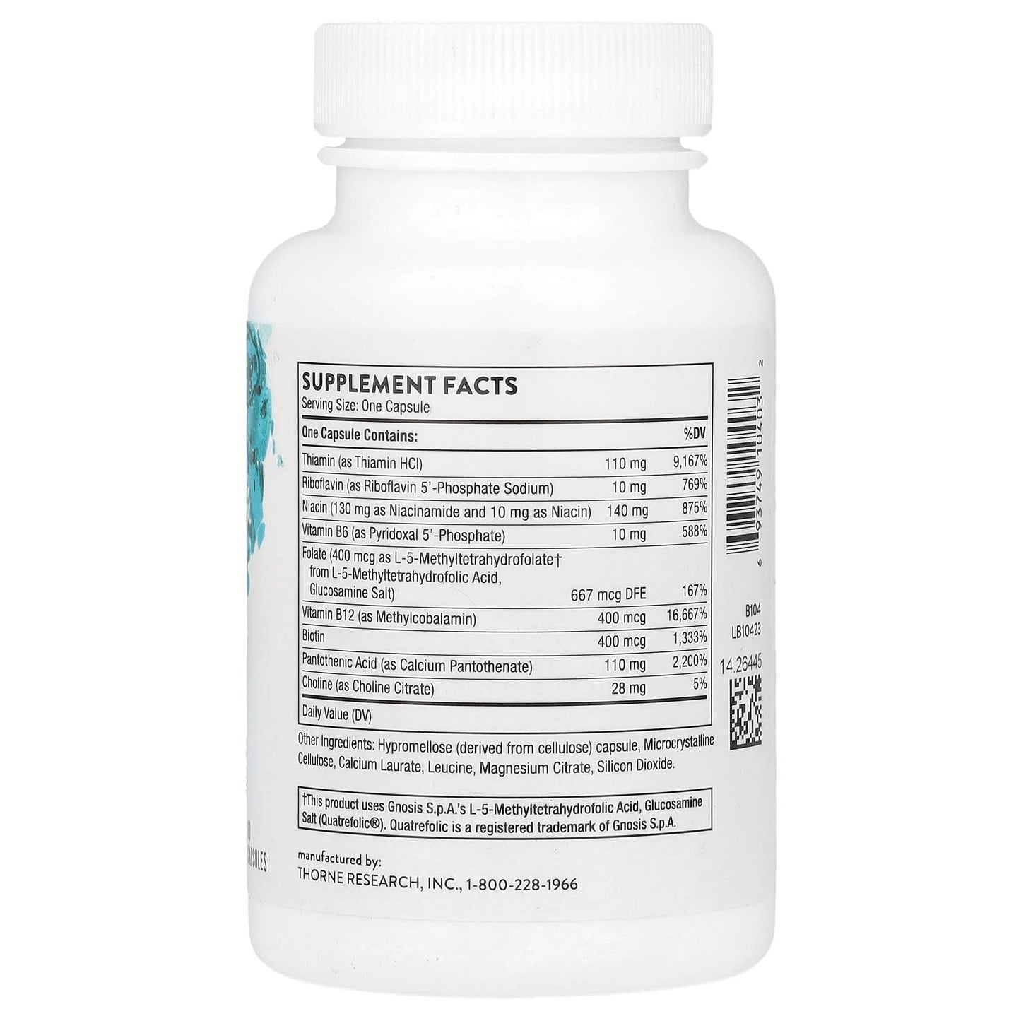 Thorne, Basic B Complex, 60 Capsules - Image 2