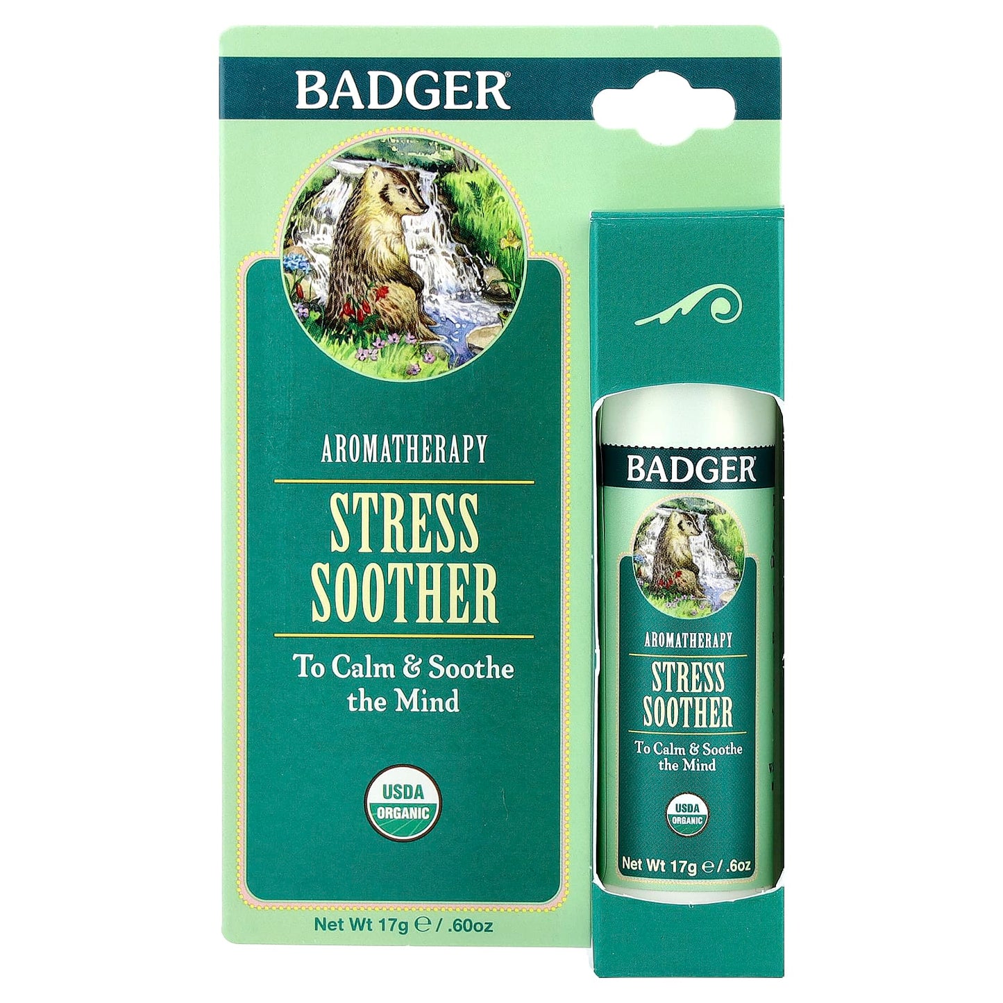 Badger Organic Aromatherapy Stress Soother Tangerine & Rosemary 0.60 oz - Image 2