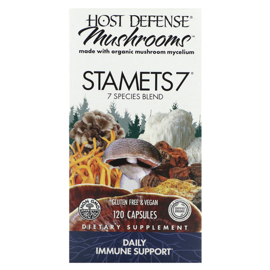 Daily Immune Support with Host Defense STAMETS 7 120 Capsules - Image 1