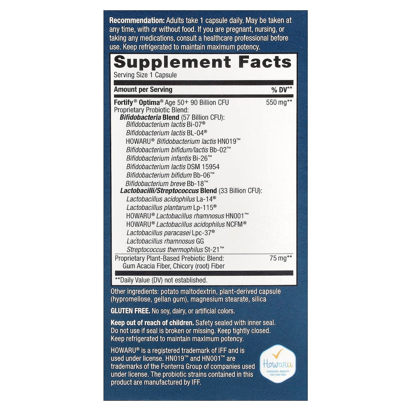 Nature's Way, Optima® Probiotic, Fortify® 50+ , 90 Billion CFU, 30 Delayed-Release Capsules - Image 2