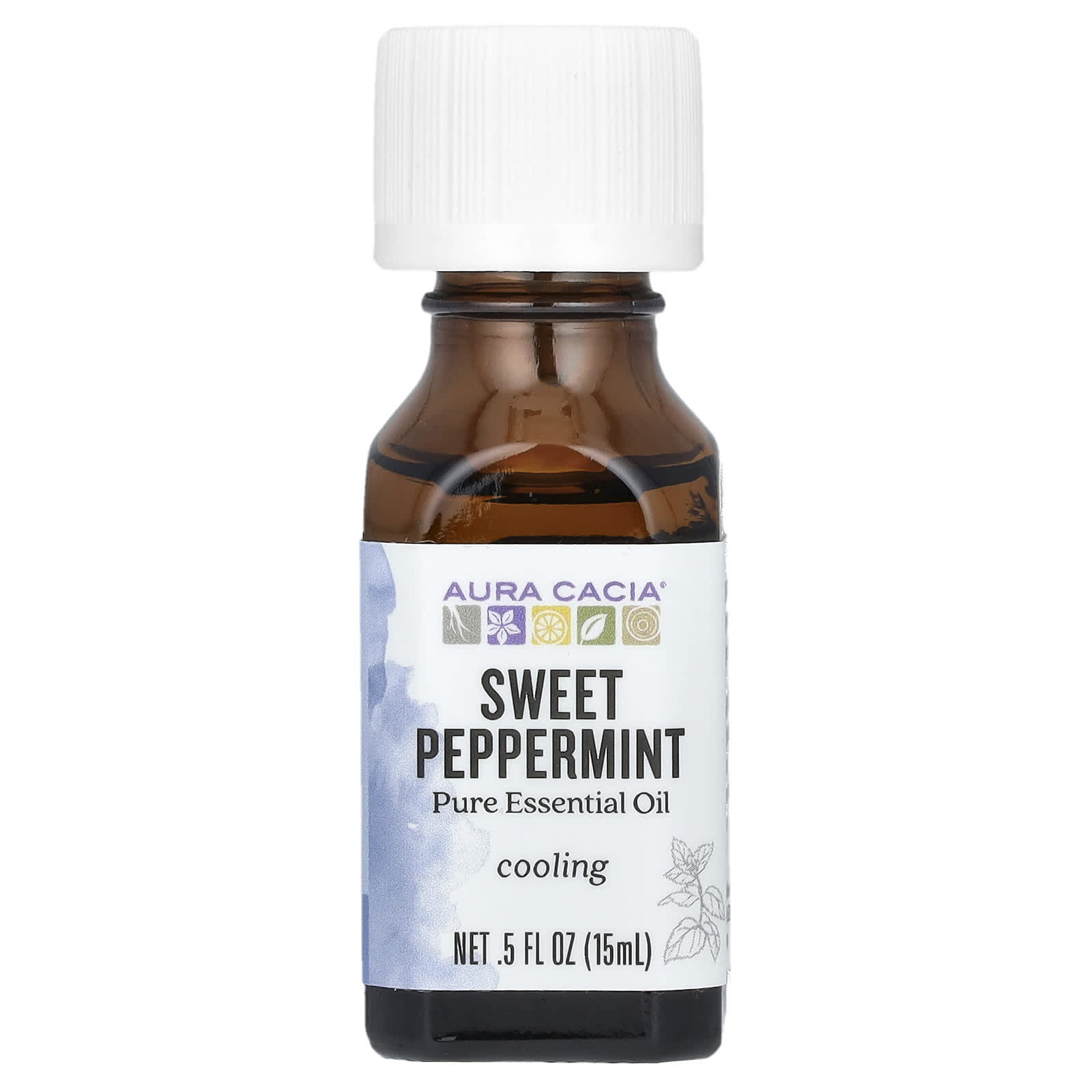 Aura Cacia Pure Sweet Peppermint Essential Oil 0.5 fl oz - Image 1