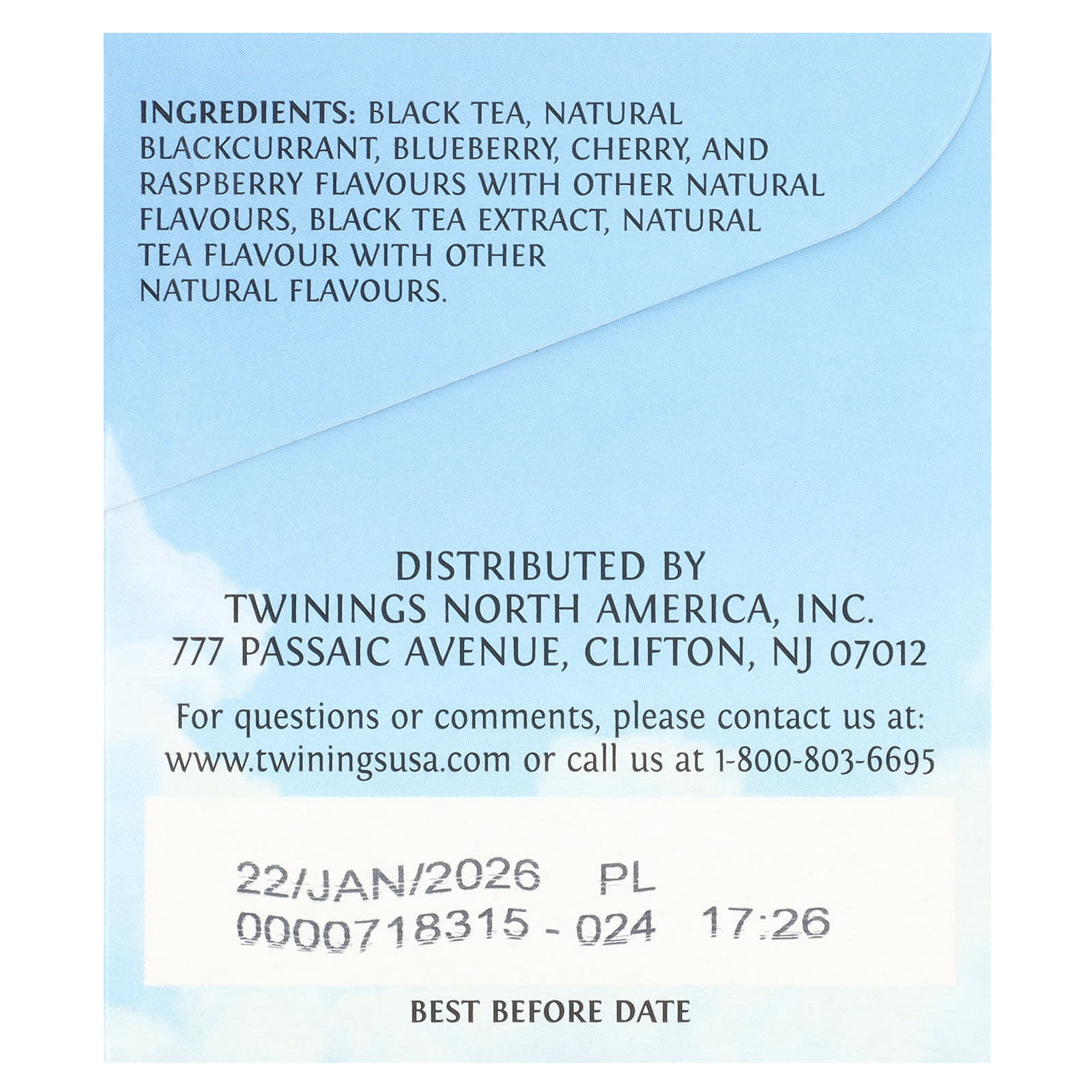Twinings, Cold Brewed Iced Tea, Black Tea, Unsweetened, Mixed Berries, 20 Single Serve Tea Bags, 1.41 oz (40 g) - Image 2