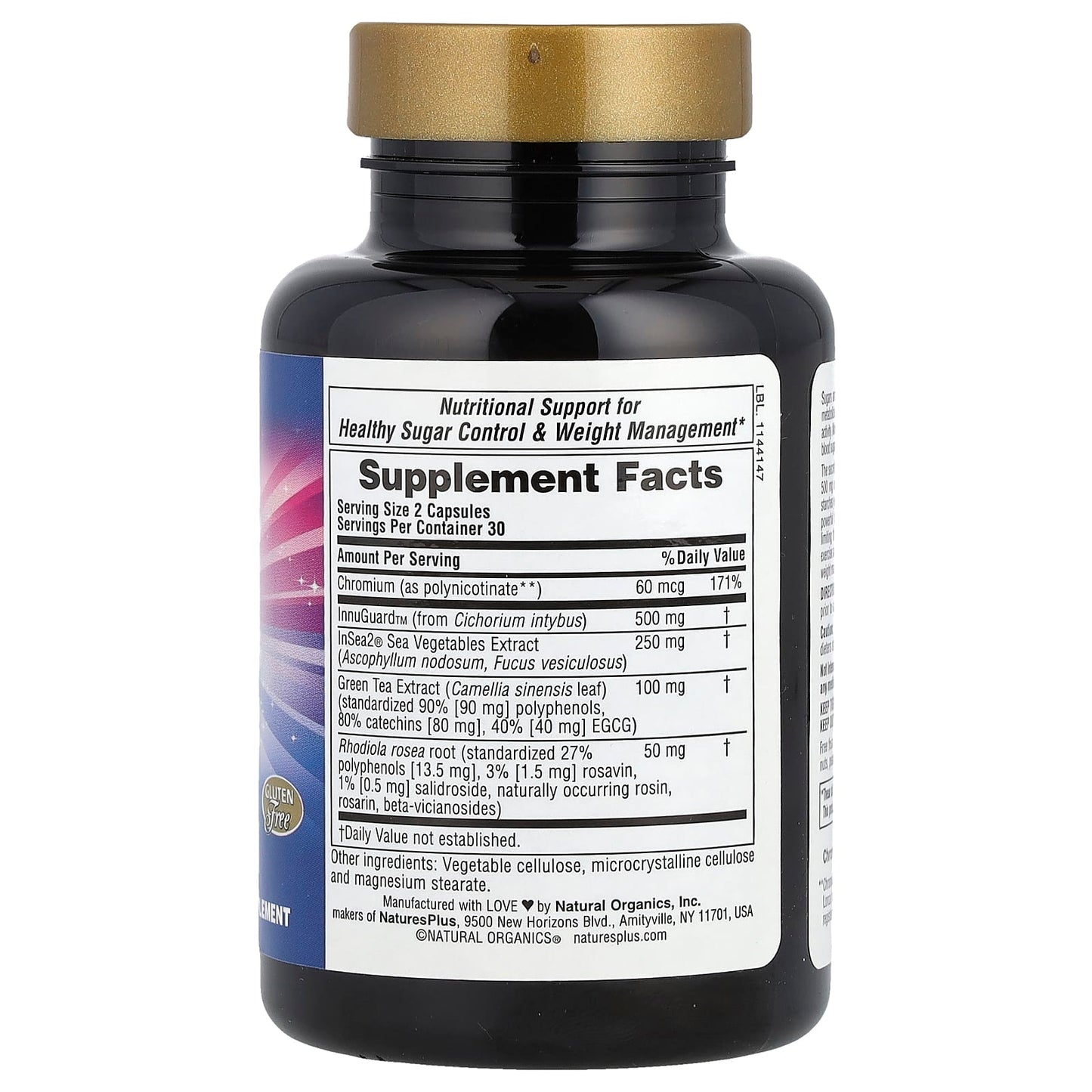 NaturesPlus, Sugar Armor®, Sugar Control Support, 60 Vegetarian Capsules - Image 2