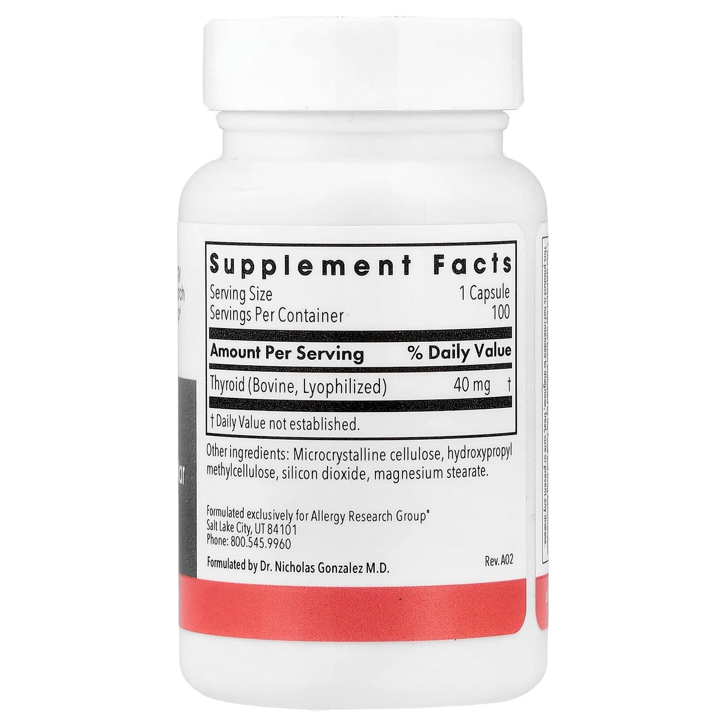 <strong>Thyroid Support with Natural Glandular</strong> from Allergy Research Group - Image 2